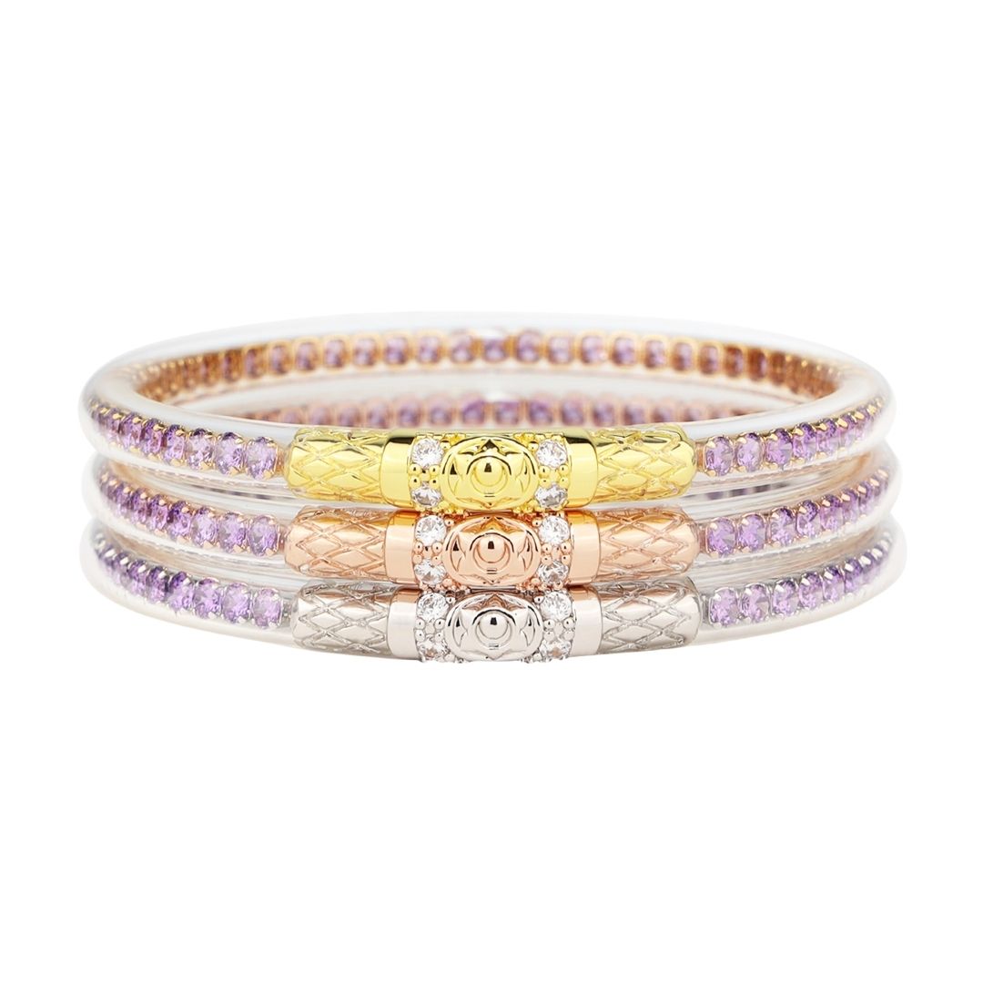 Lila Three Queens All Weather Bangles Bracelets | BuDhaGirl