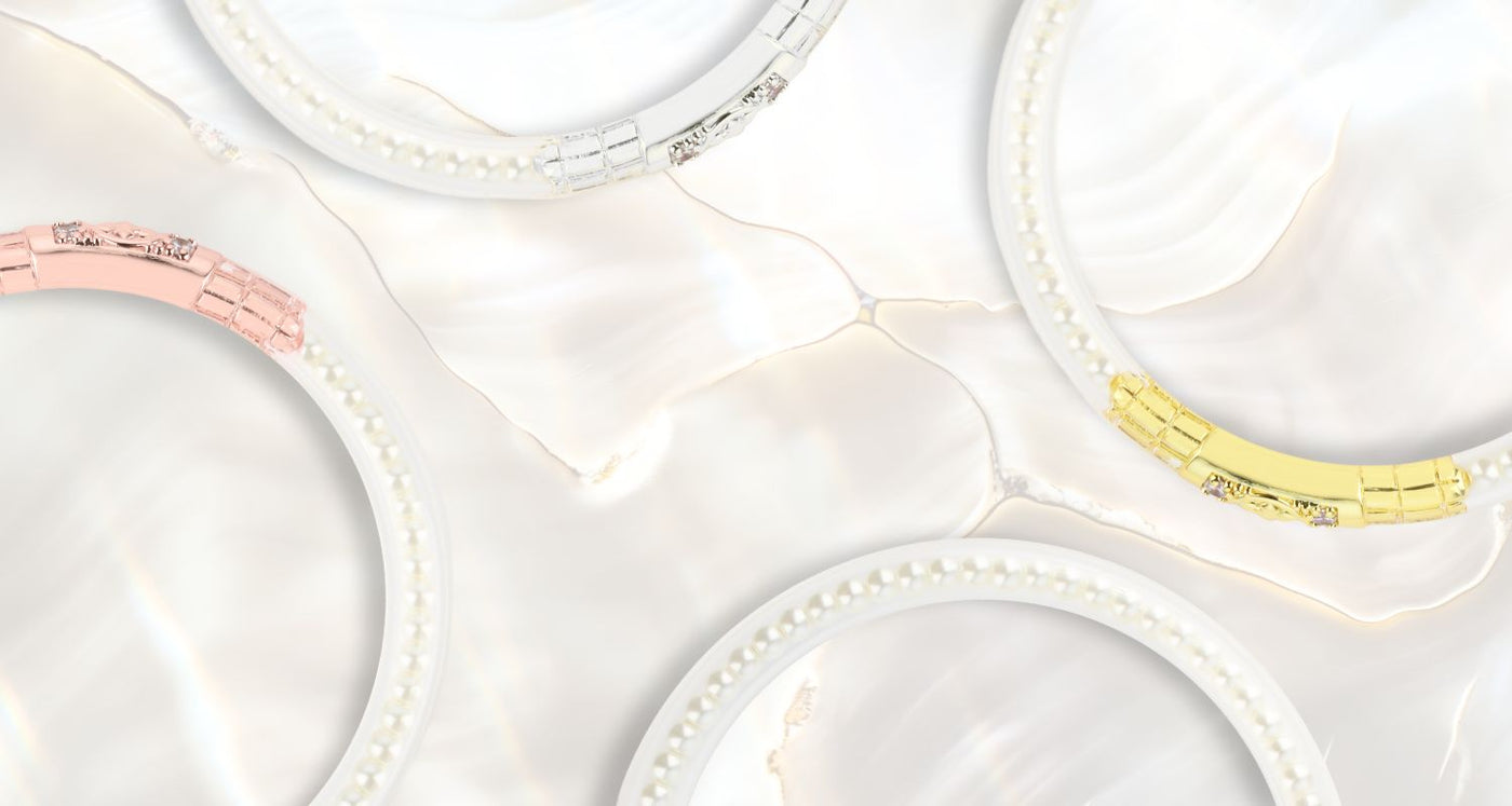 BuDhaGirl® White Pearl Bangles Celebrate Mom with Timeless Elegance