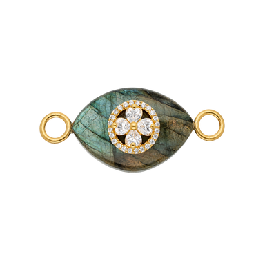 Labradorite Clover Charm