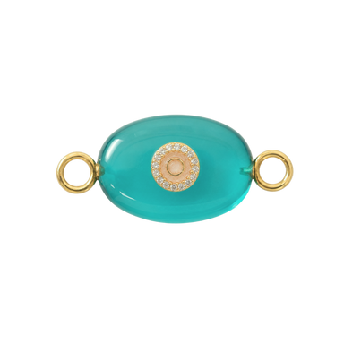 Blue Onyx Eye Charm