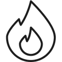 a black and white flame