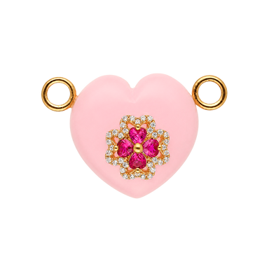 Rose Quartz Heart Charm