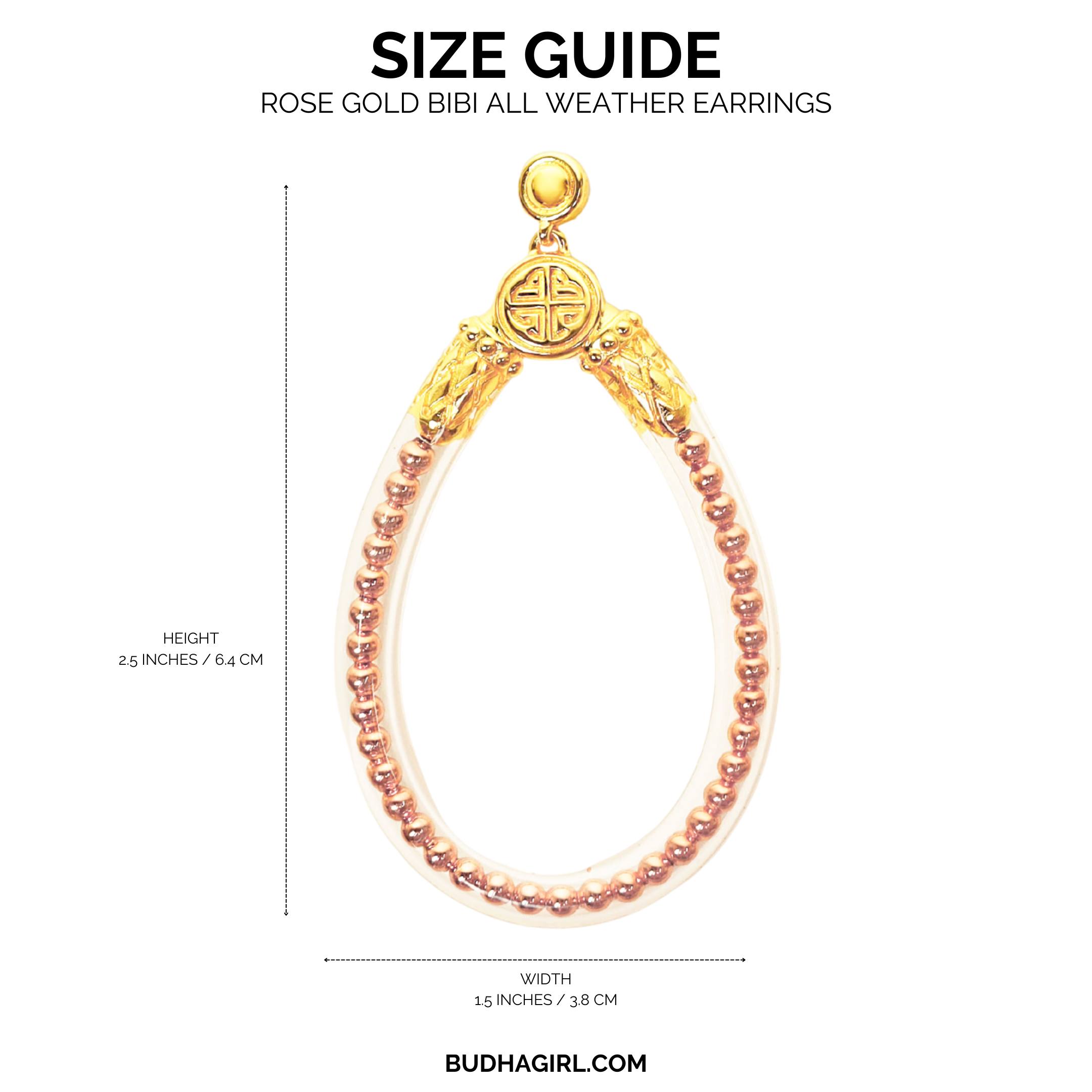 Rose Gold BIBI All Weather Earrings