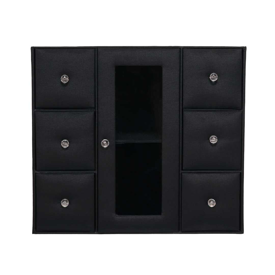 Black Coffret Jewelry Storage Box With Six Drawers | Jewelry Accessories | BuDhaGirl