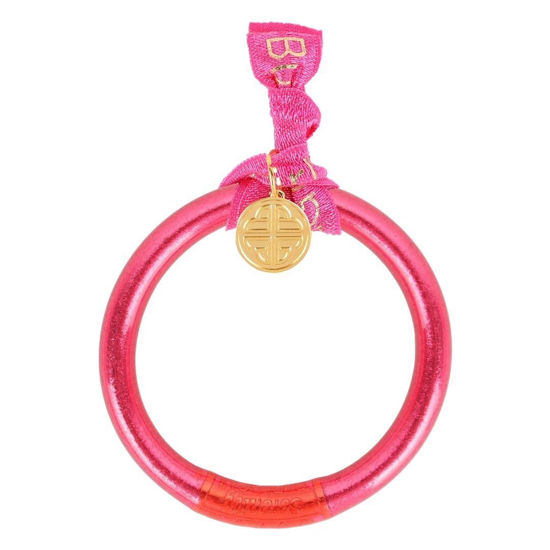 Pink Tzubbie All Weather Bangle® (AWB®) - Serenity Prayer | Bangle Bracelets for Women | BuDhaGirl