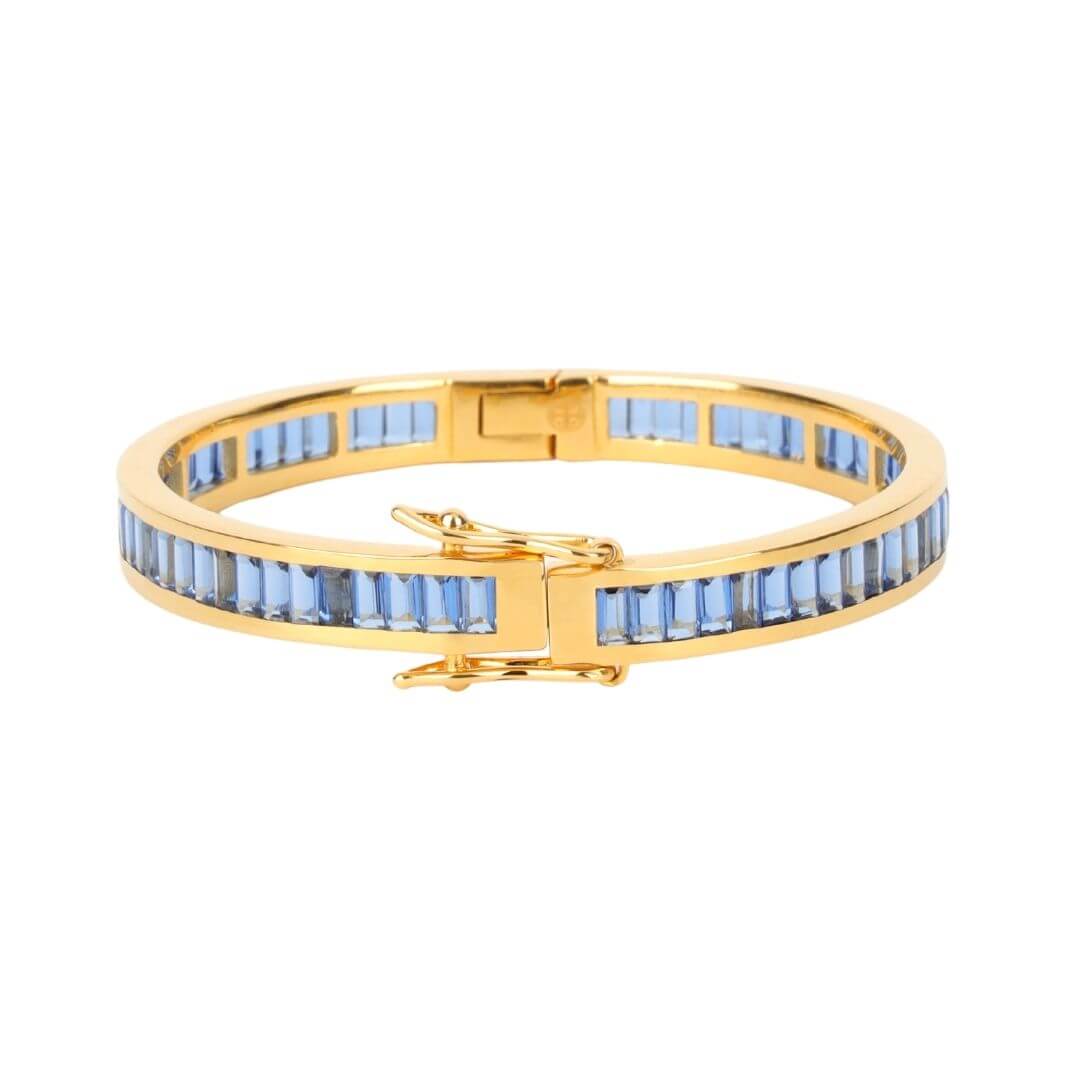 Blue Sapphire Gold Dipped Infinity Bracelet | BuDhaGirl