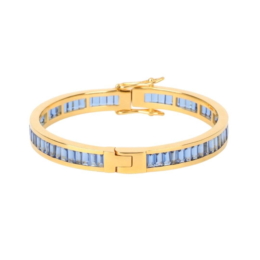 Blue Sapphire Gold Dipped Infinity Bracelet | BuDhaGirl
