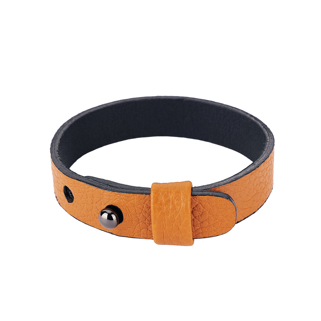 Carmel Tan Leather Bracelet for Men | Mens Jewelry and Bracelets for Men | BuDhaGirl