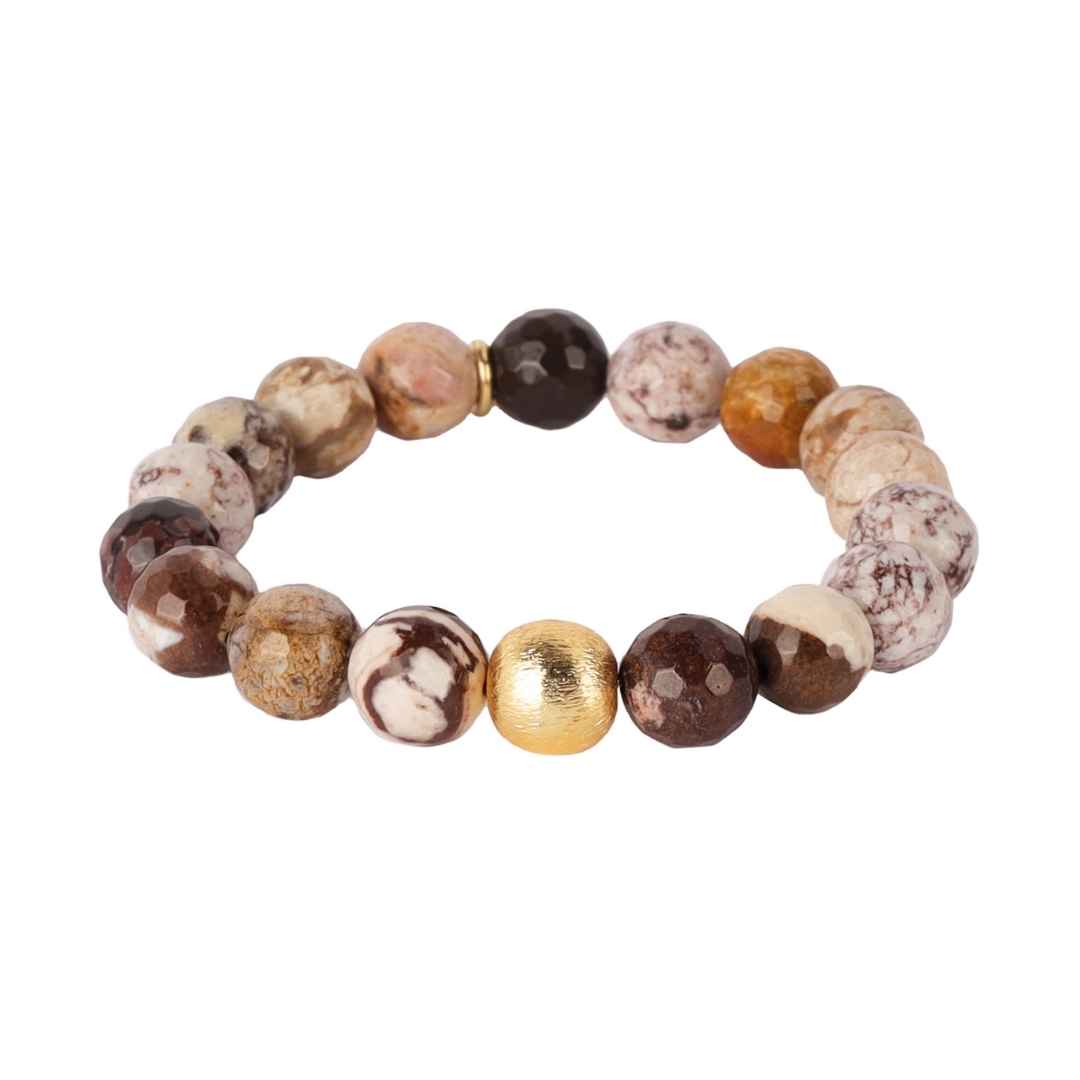 Chocolate Jasper Bianca Beaded Bracelet For Women | BuDhaGirl