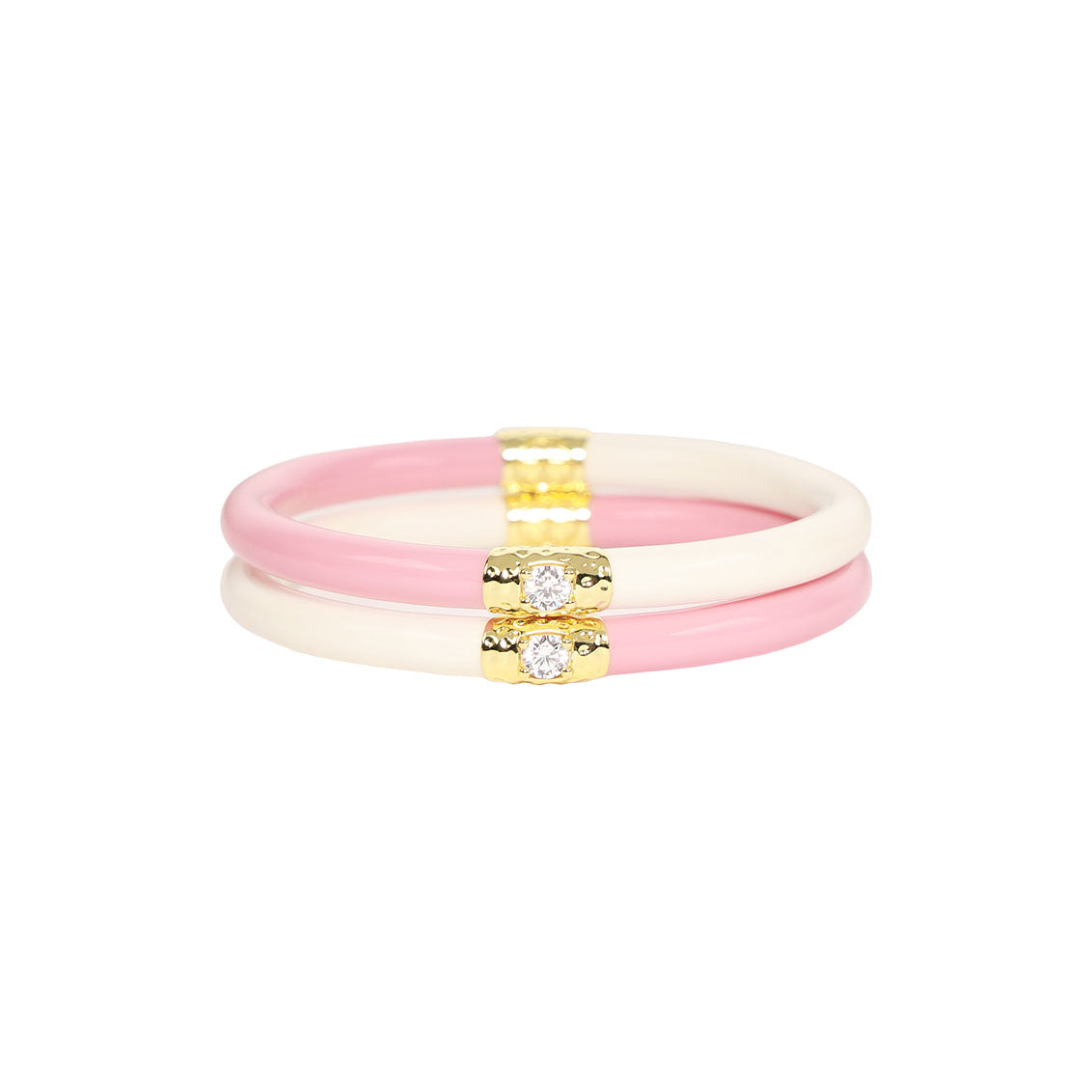 Pink and Ivory Baby Bangle Bracelet | Infant Jewelry | BuDhaGirl