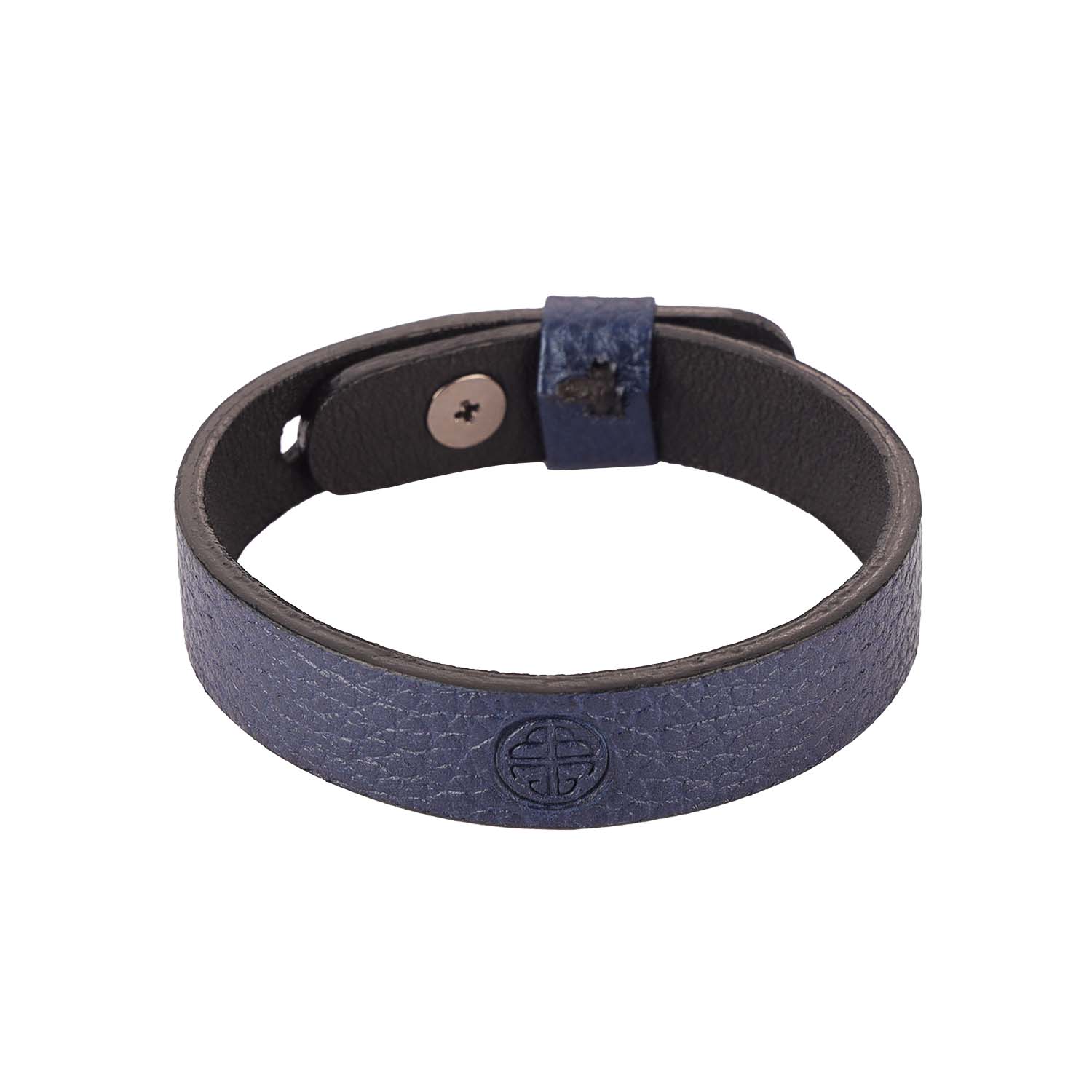 Navy Blue Leather Bracelet for Men | Mens Jewelry and Bracelets for Men | BuDhaGirl