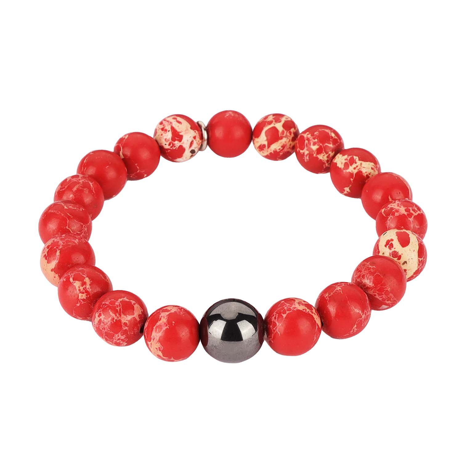 Bracelets for Men | Beaded Bracelet in Red Jasper | Mens Jewelry | BuDhaGirl