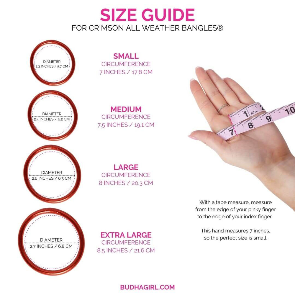 Crimson Red All Weather Bangles Serenity Prayer BuDhaGirl