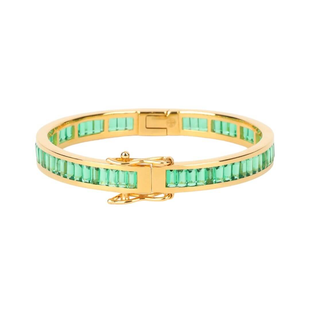 Emerald Gold Dipped Infinity Bracelet | BuDhaGirl