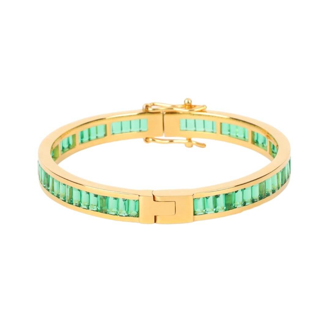 Emerald Gold Dipped Infinity Bracelet | BuDhaGirl
