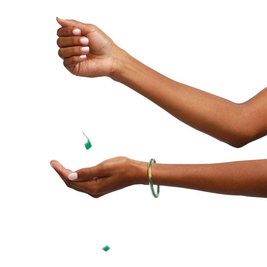Green Onyx Luxe All Weather Bangle®(AWB®) - Serenity Prayer | Bangle Bracelets for Women | BuDhaGirl