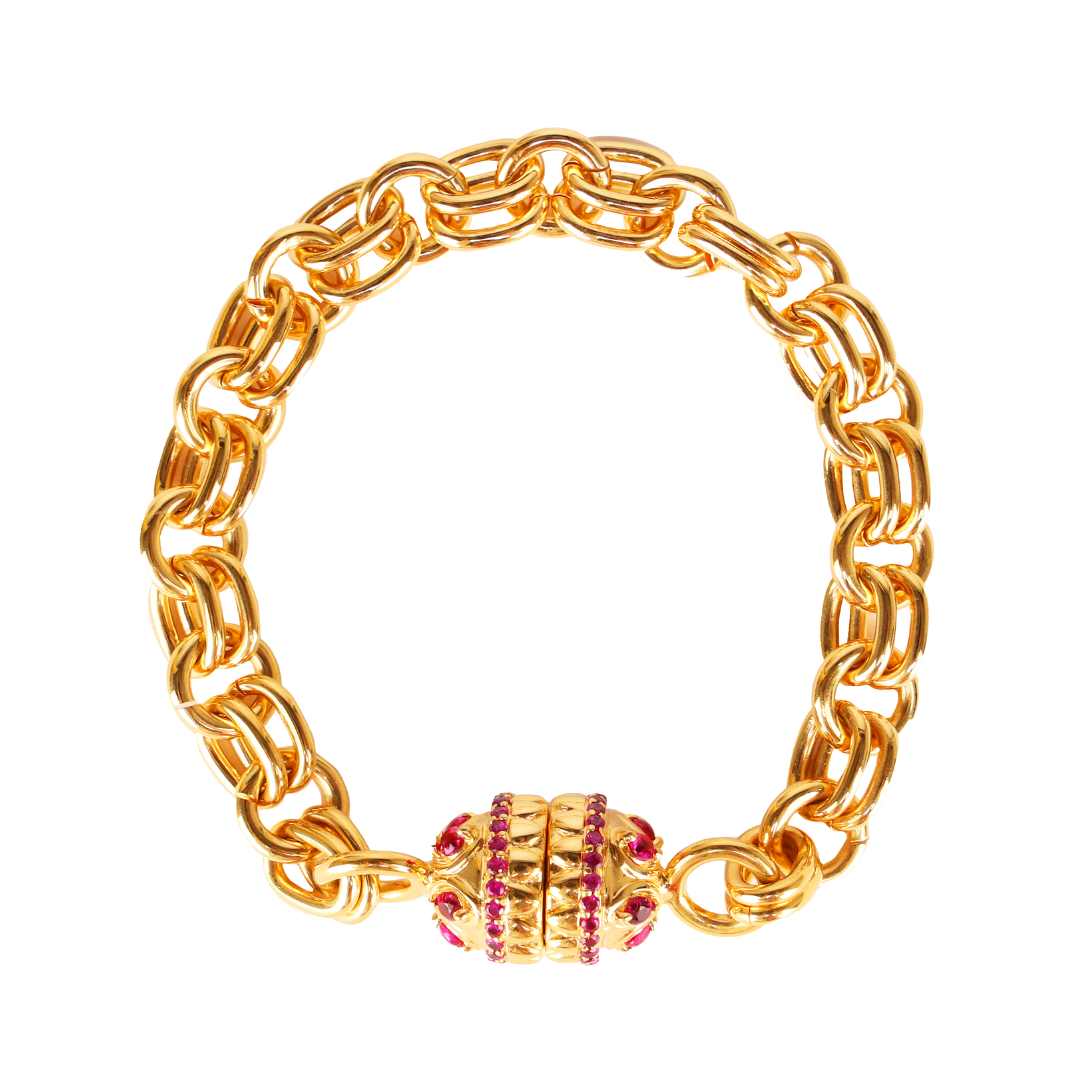 Holly Chain Bracelet - Ruby