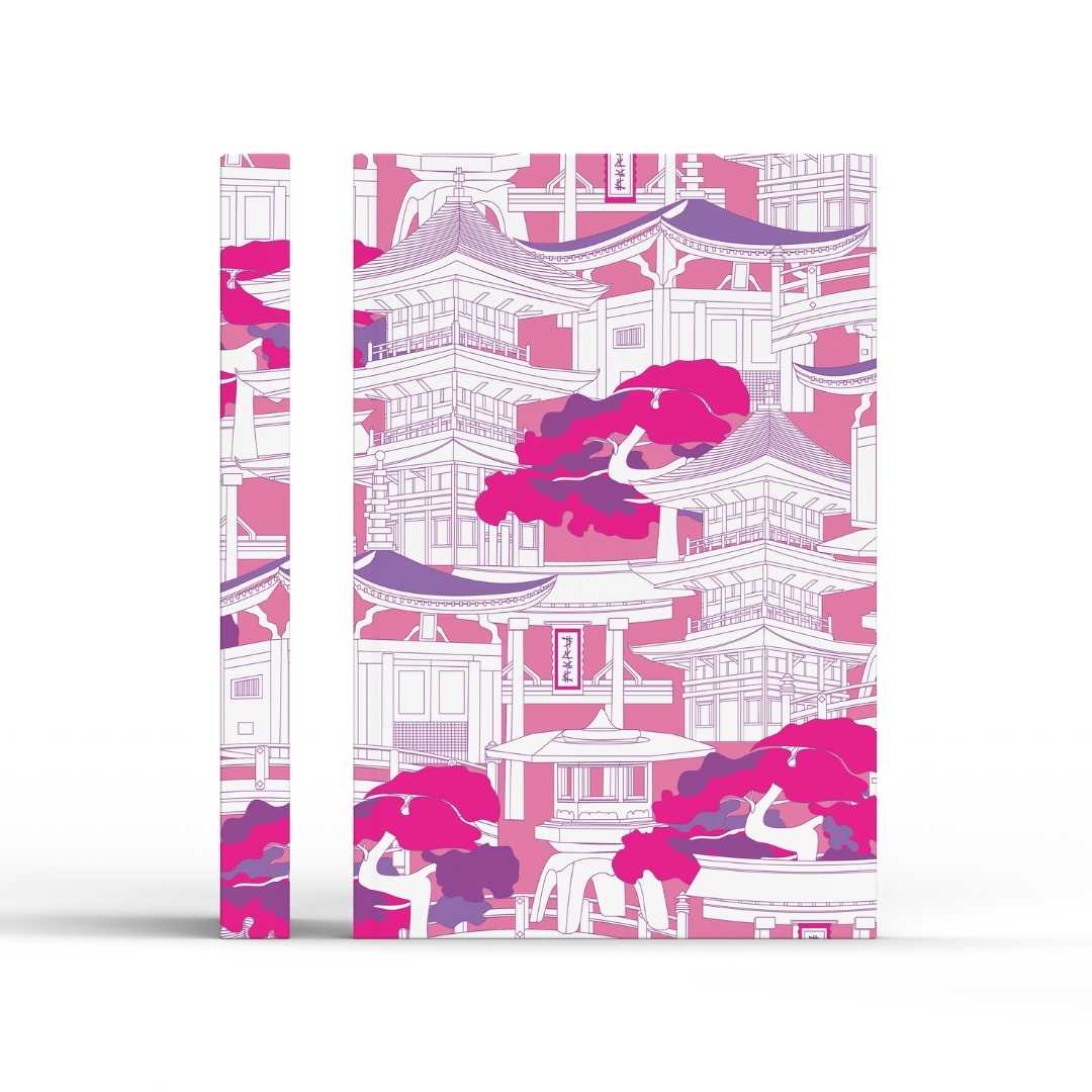 Pink High Quality Journal Notepad | Pagoda Inspired | BuDhaPaper by BuDhaGirl