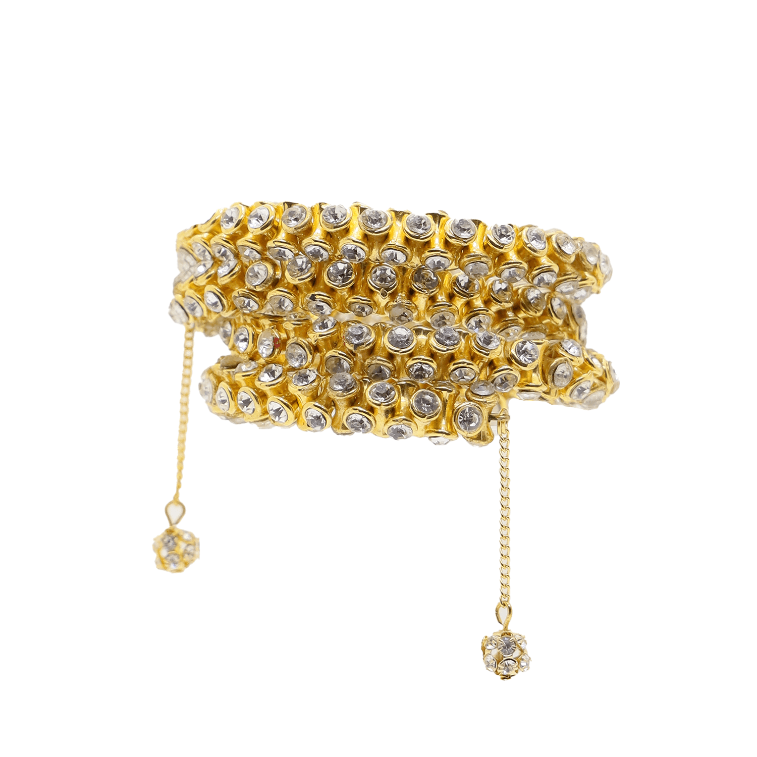 Handmade Glamorous Brass Crystal Wrap Bracelet | BuDhaGirl