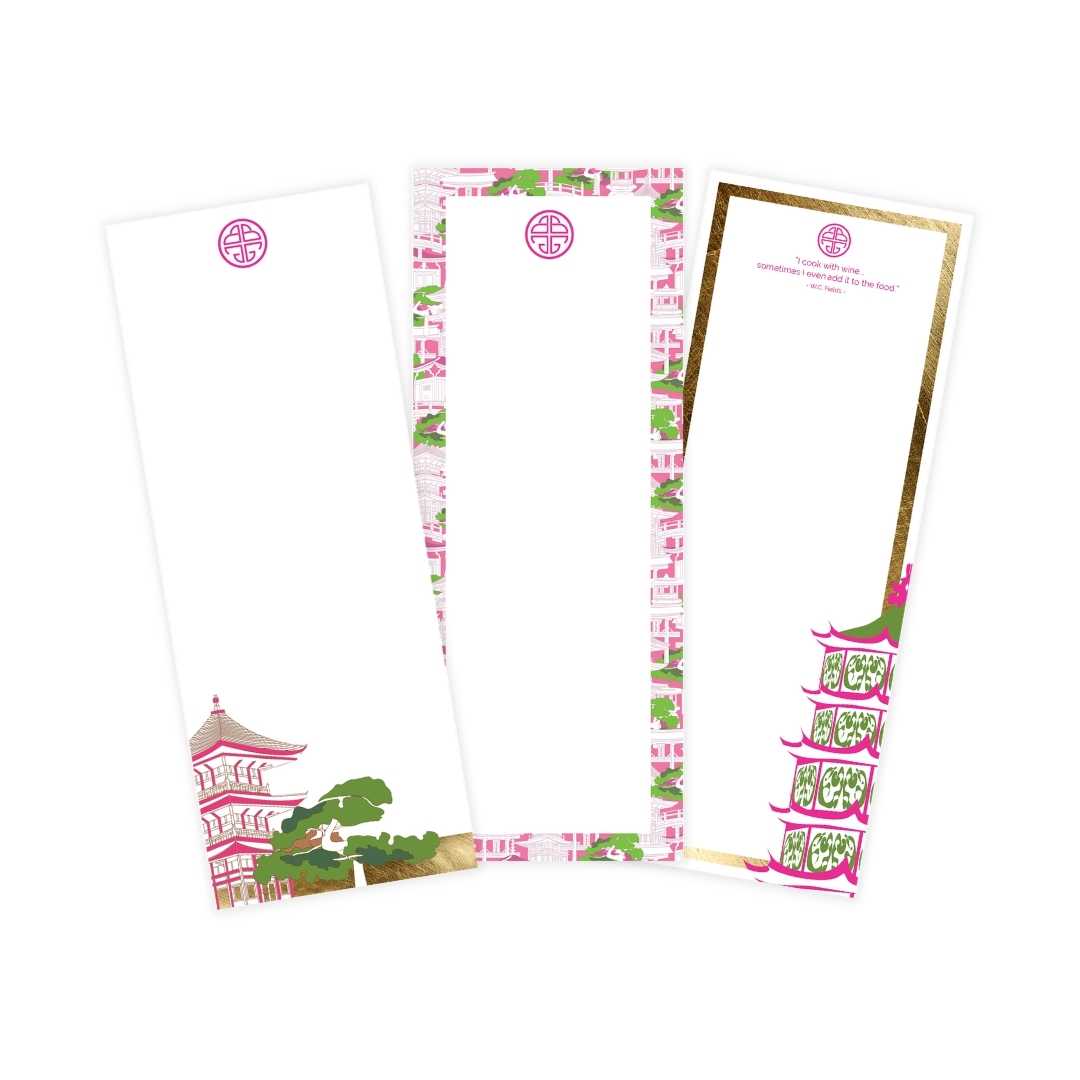 Colorful High Quality Magnetic Notepad | Pagoda Inspired | Set of 3 | BuDhaPaper by BuDhaGirl