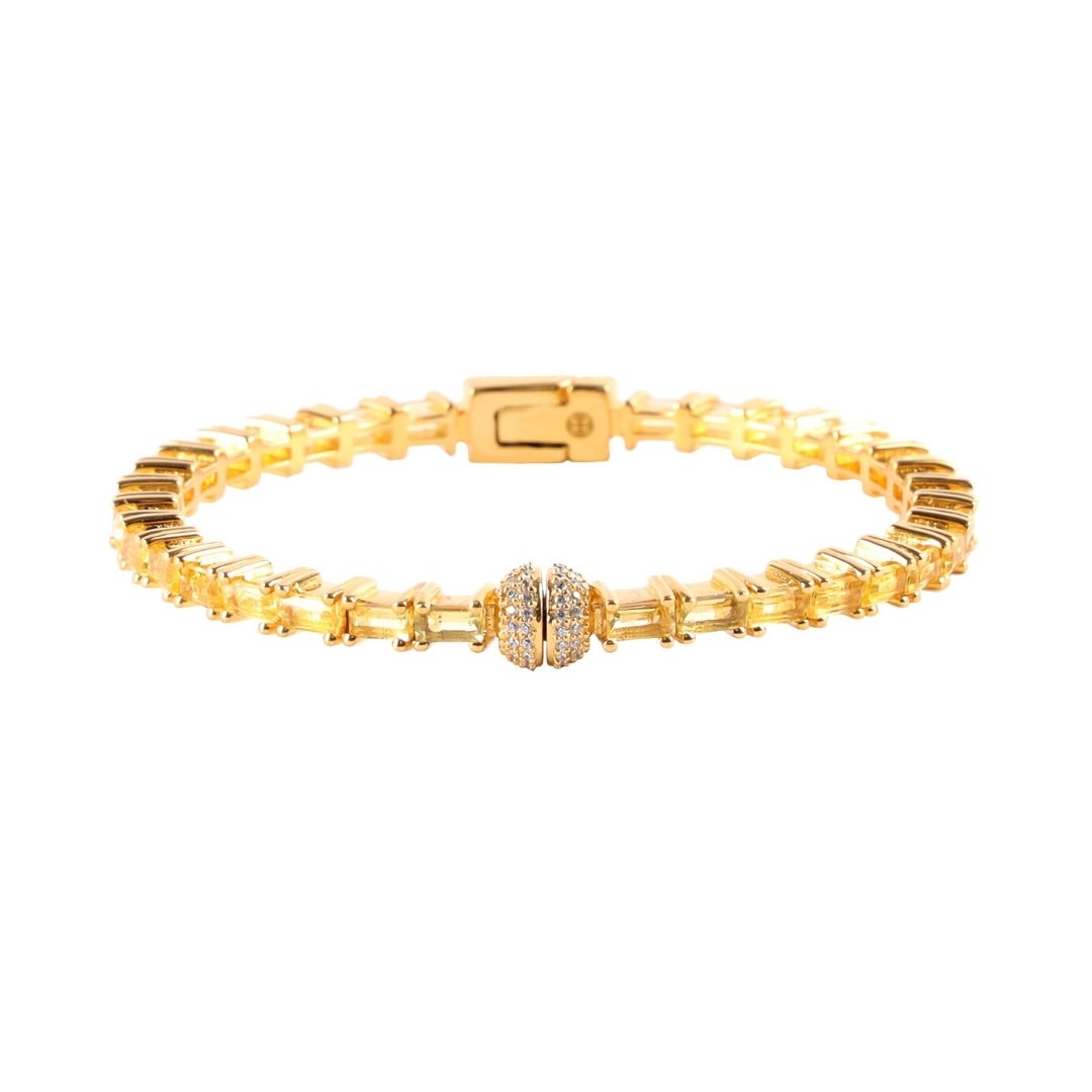 Citrine Baguette Crystals Aurora Bracelet | BuDhaGirl