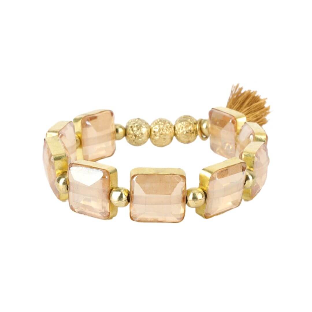 Novena - Crystal & Gold Plated Bracelet | BuDhaGirl