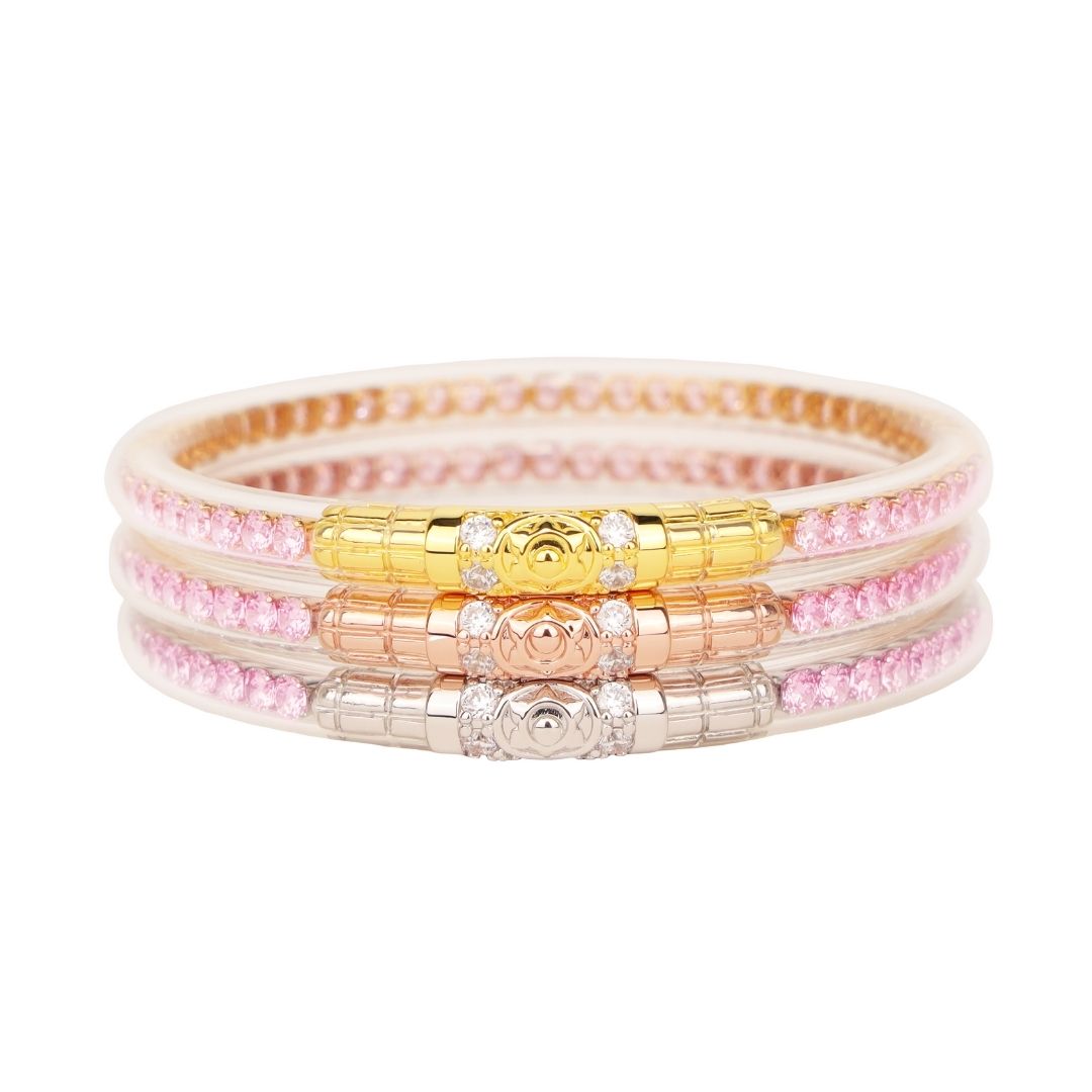 Three Queens All Weather Bangles® (AWB®) - Petal Pink | Bangle Bracelets for Women | BuDhaGirl
