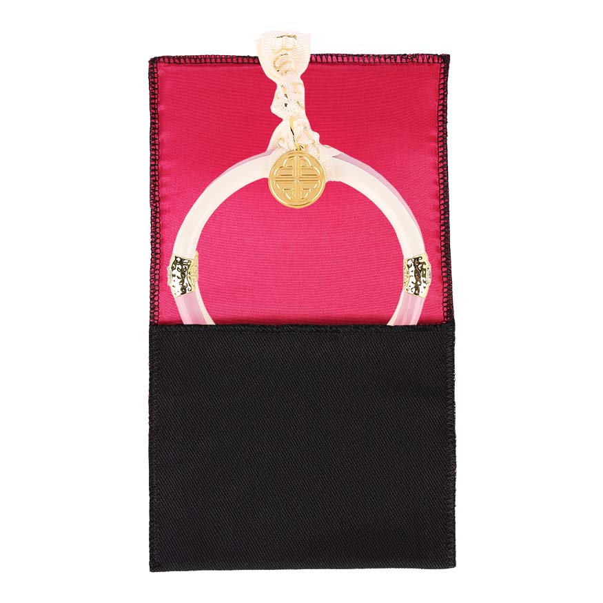 Pink/Ivory Yin & Yang All Weather Bangles® (AWB®) | Bangle Bracelets for Women | BuDhaGirl