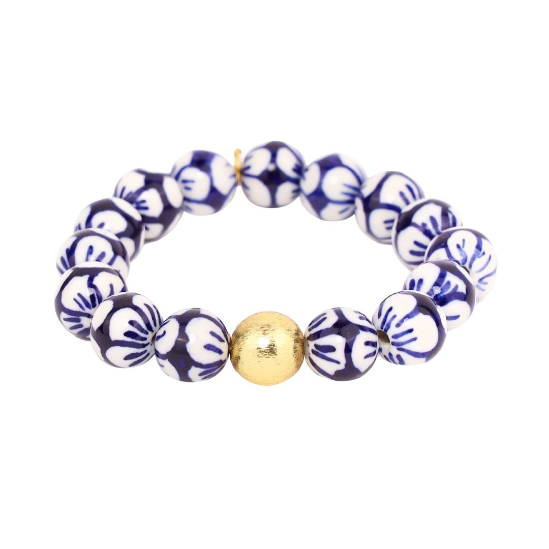 Porcelain Beaded Bracelet for Women - Lotus | BuDhaGirl
