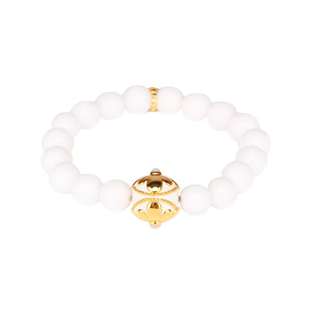 Snow Primrose Beaded Bracelet For Women | BuDhaGirl