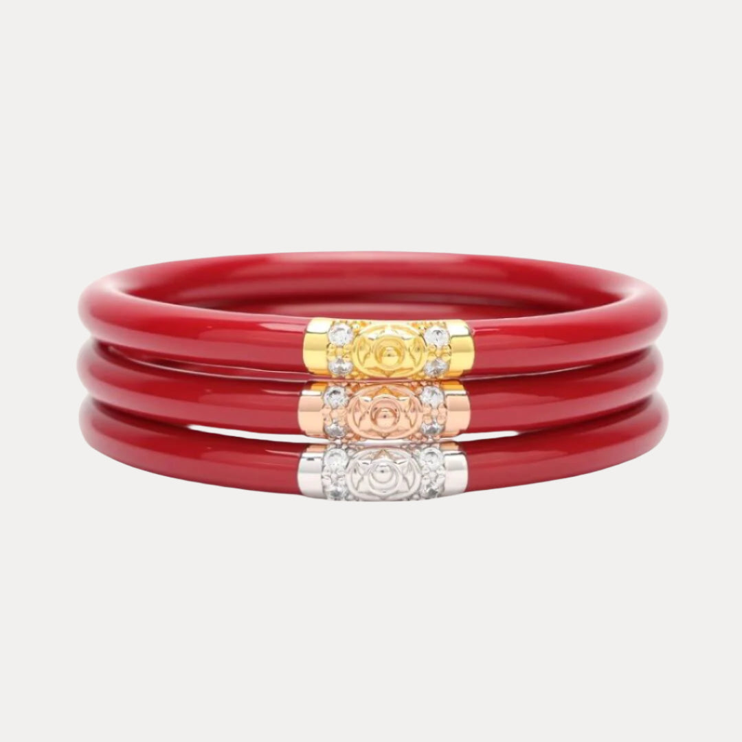 Red Three Kings All Weather Bangles Bracelets | BuDhaGirl display picture 2