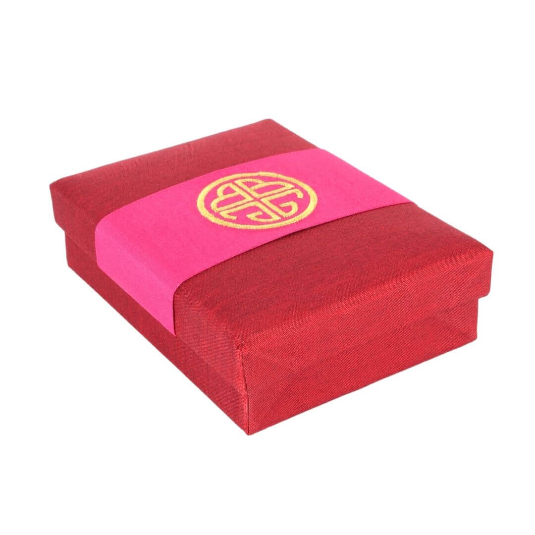 Limited Edition Cranberry Red Silk Holiday Box | BuDhaGirl