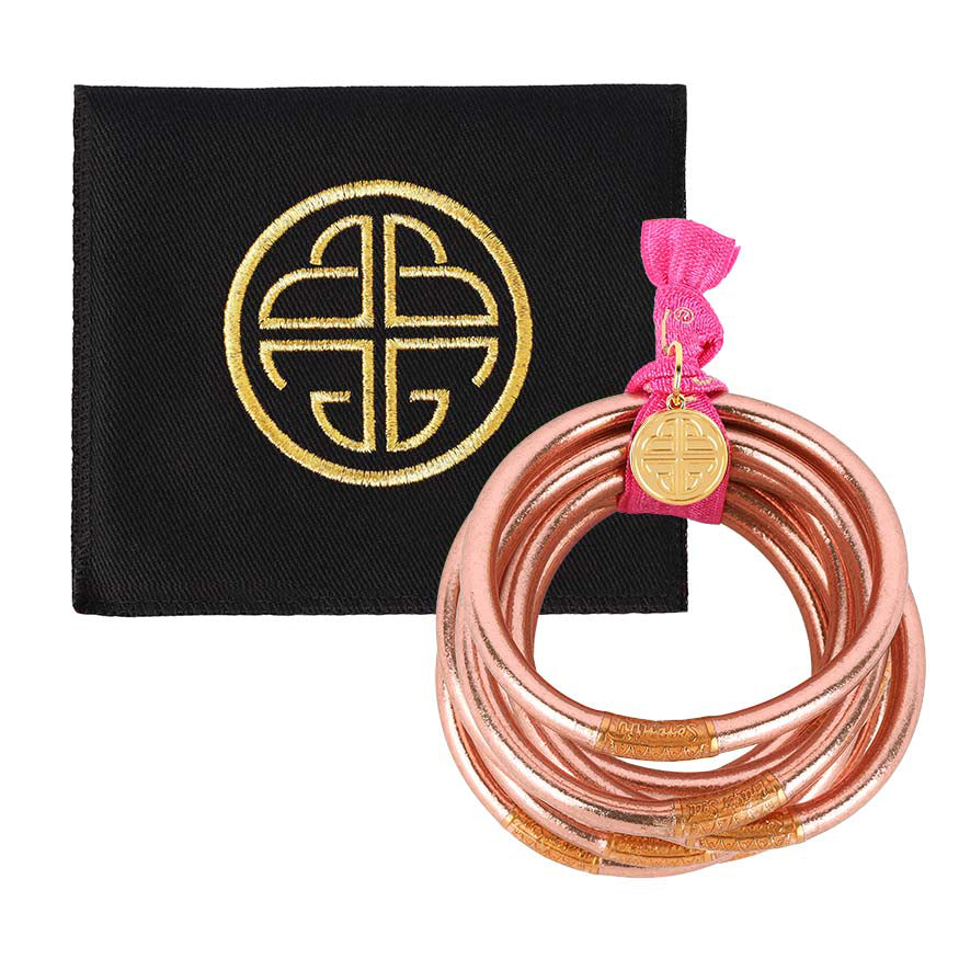 Rose Gold All Weather Bangles® (AWB®) - Serenity Prayer | Bangle Bracelets for Women | BuDhaGirl