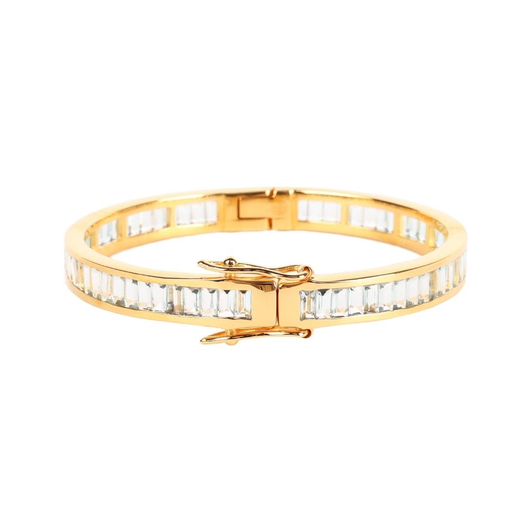 Sky Blue Topaz Gold Dipped Infinity Bracelet | BuDhaGirl
