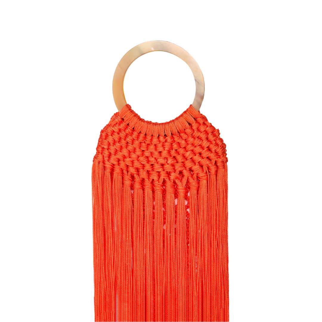 Fringe Handbag in Coral | Fringe Bag by BuDhaGirl