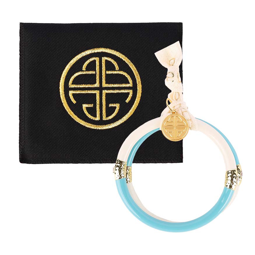 Turquoise/Ivory Yin & Yang All Weather Bangles® (AWB®) | Bangle Bracelets for Women | BuDhaGirl