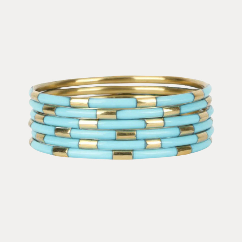 BLUE & WHITE VEDA BANGLES