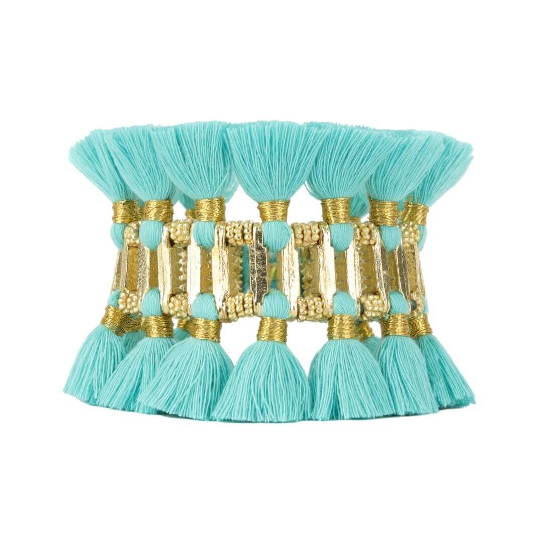 Handcrafted Cotton Tassels Fringe Bracelet Maxi | BuDhaGirl