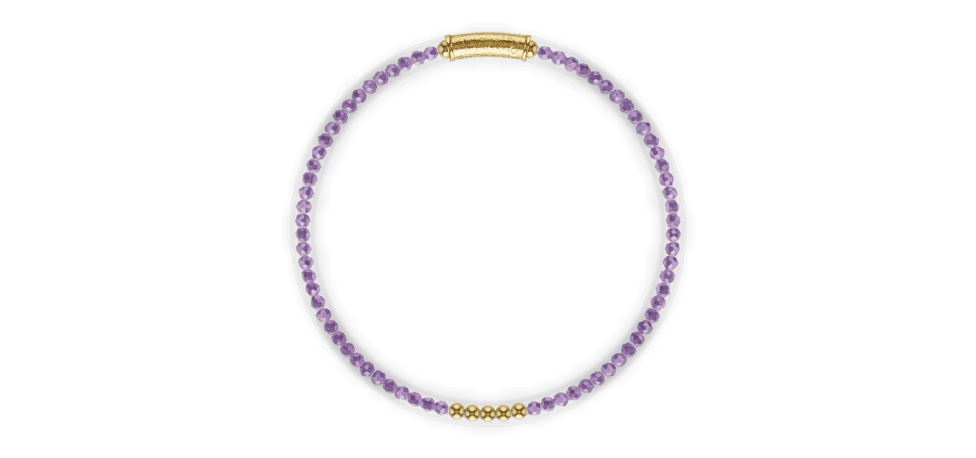 Amethyst Crystal Luxe Bracelet Bangle | Serenity Prayer | 3D by BuDhaGirl