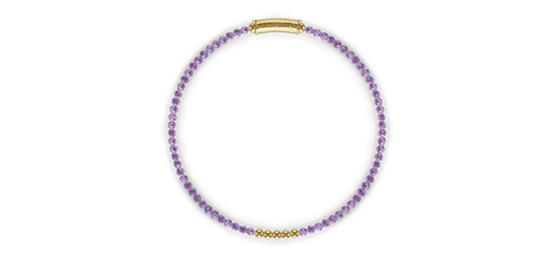 Amethyst Crystal Luxe Bracelet Bangle | Serenity Prayer | 3D by BuDhaGirl