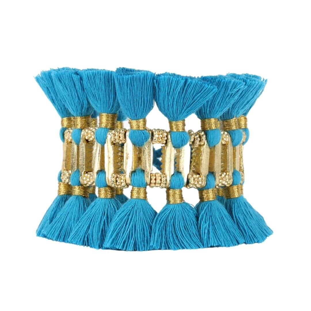 Handcrafted Cotton Tassels Fringe Bracelet Maxi | BuDhaGirl